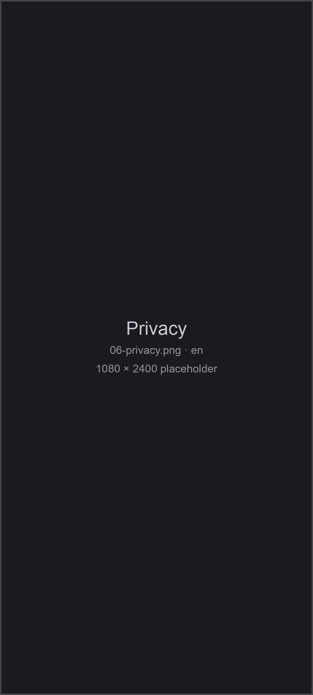 Privacy and backup settings