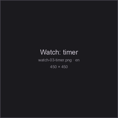 Timer on the watch